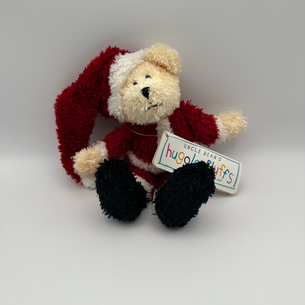 NWT Boyds Uncle Bean's Huggle-Fluffs MR. SANTA BEAR 9" Plush STUFFED Toy
